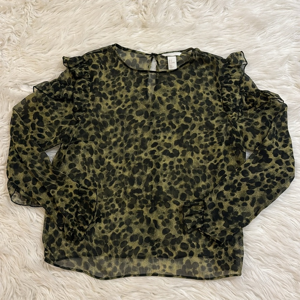 H&M long sleeve blouse size 8